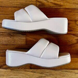 DREAM PAIRS Womens Platform Slip on Slides Wedges Sandals SDPW2353W,Nude,9